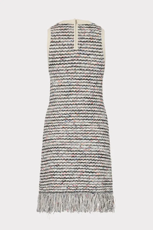 textured_fringe_knit_mini_4-6.webp Mini Dresses-MILLY Textured Fringe Knit Mini Dress Ecru Multi