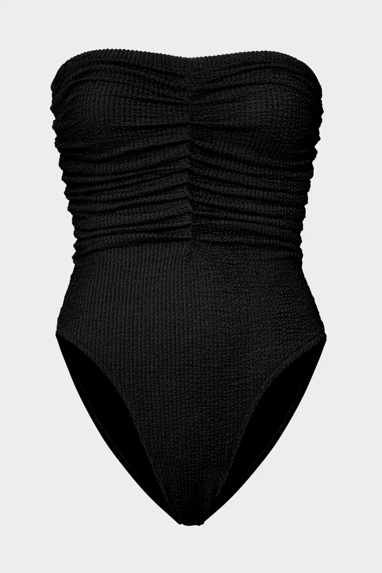 textured_ruched_one_piece_0-1.webp One Piece Swimsuits-MILLY Textured Ruched One Piece Black