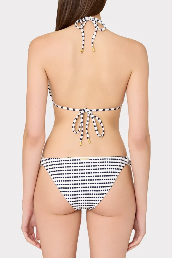 textured_stripe_ring_tria_1.webp Bikinis-MILLY Textured Stripe Ring Triangle Bikini Top Navy