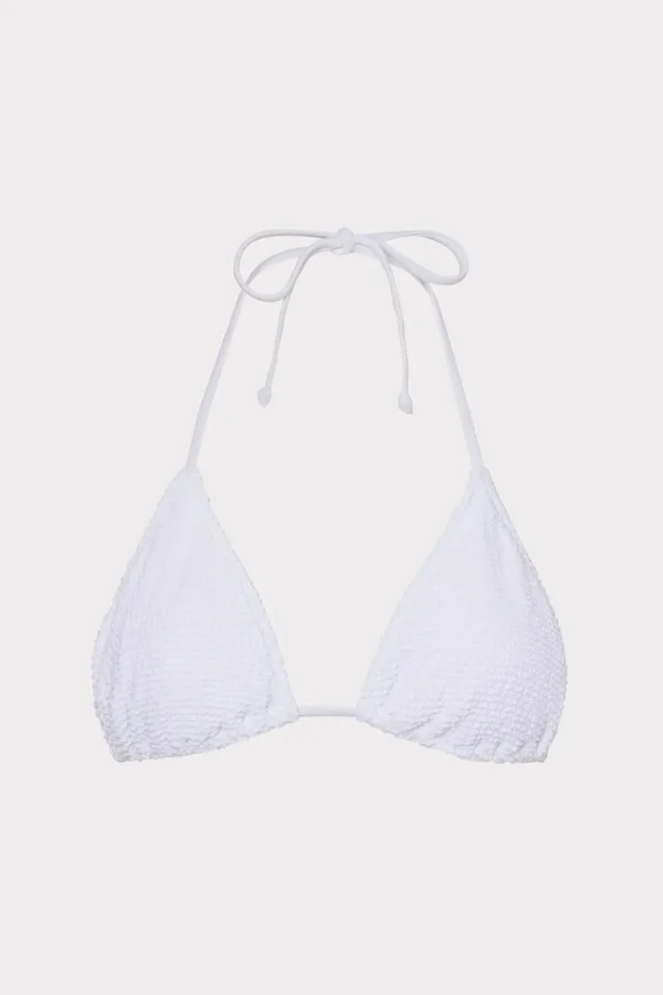 textured_triangle_bikini__0-1.webp Jumpsuits & Rompers-MILLY Textured Triangle Bikini Top White