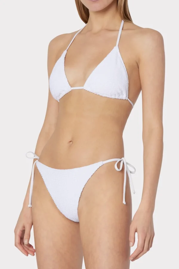 textured_triangle_bikini__1-1.webp Jumpsuits & Rompers-MILLY Textured Triangle Bikini Top White