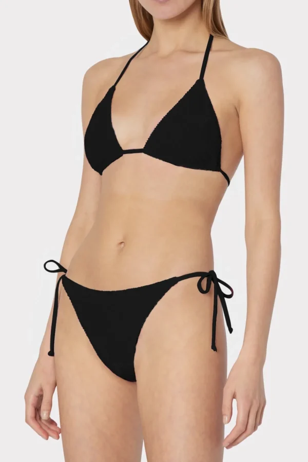 textured_triangle_bikini__1.webp Jumpsuits & Rompers-MILLY Textured Triangle Bikini Top Black