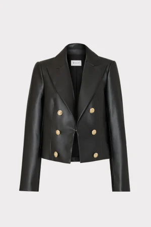 thompson_vegan_leather_bl_0-2.webp Matching Sets-MILLY Thompson Vegan Leather Blazer Black