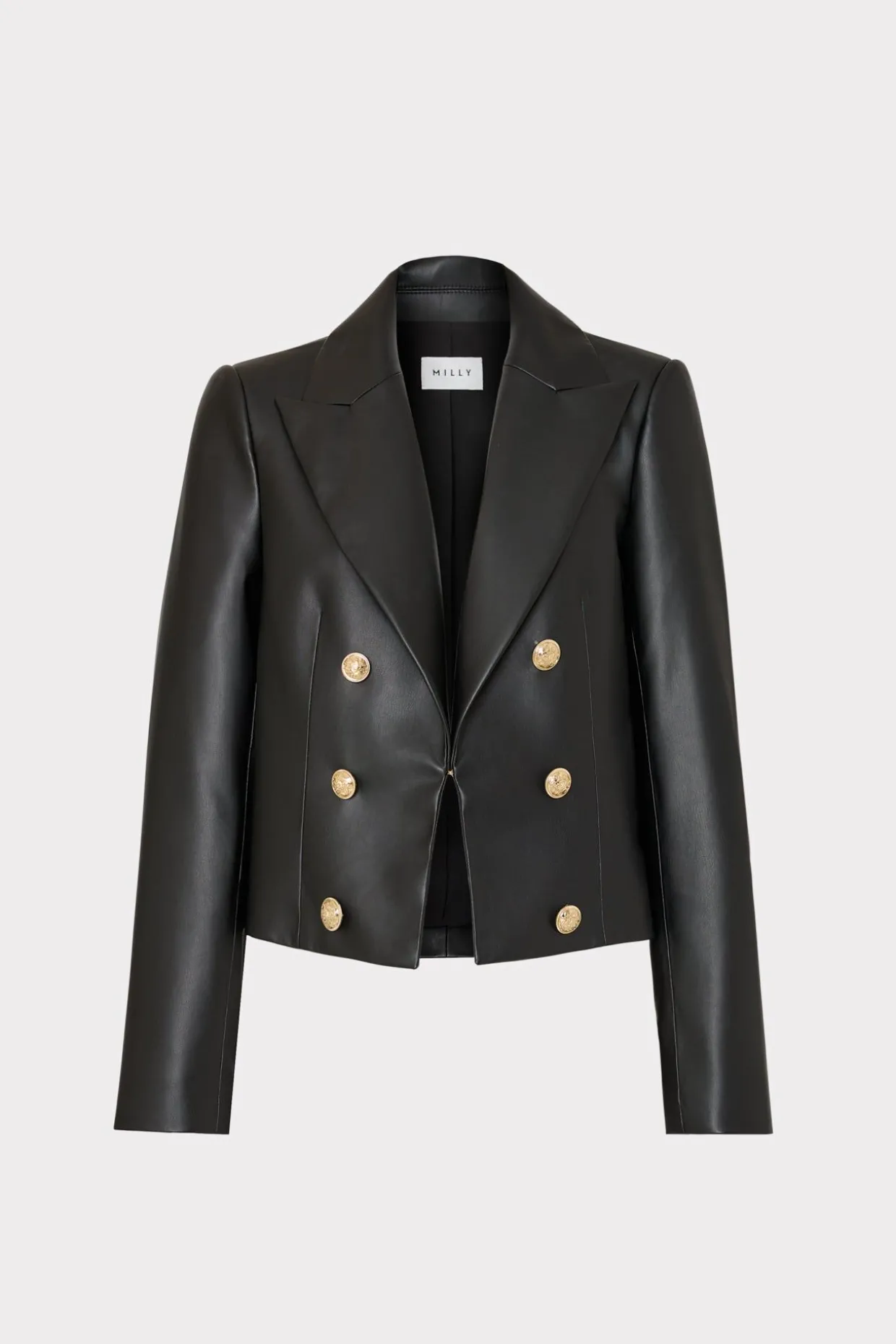 thompson_vegan_leather_bl_0.webp Coats & Jackets-MILLY Thompson Vegan Leather Blazer Black