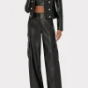 Matching Sets-MILLY Thompson Vegan Leather Blazer Black