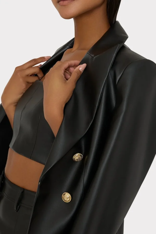 thompson_vegan_leather_bl_2.webp Coats & Jackets-MILLY Thompson Vegan Leather Blazer Black