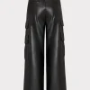 Pants-MILLY Tobias Vegan Leather Cargo Pants Black