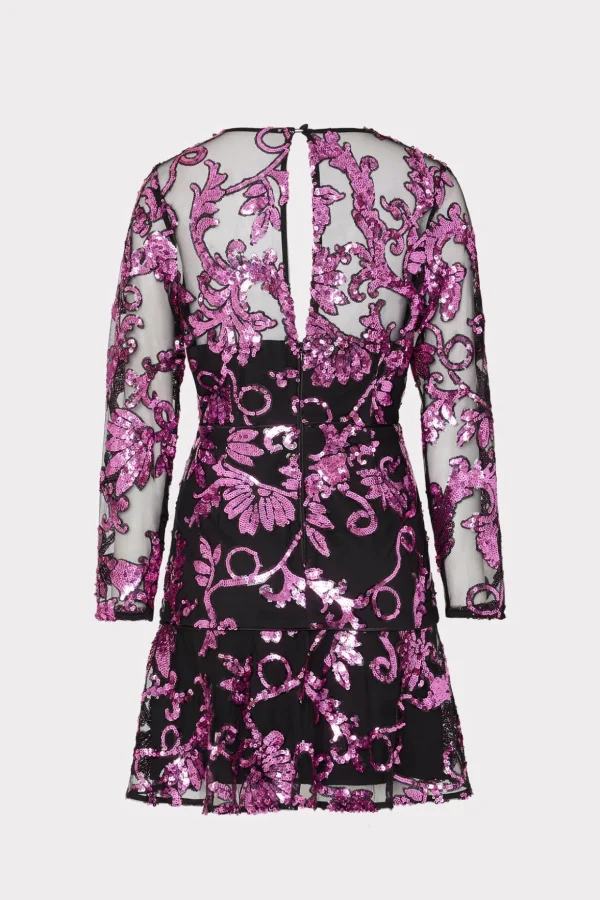 tove_tassel_paisley_sequi_4.webp Pink Dresses-MILLY Tove Tassel Paisley Sequins Dress Pink Multi