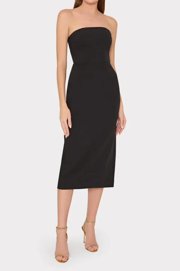 Little Black Dresses-MILLY Traci Cady Dress Black