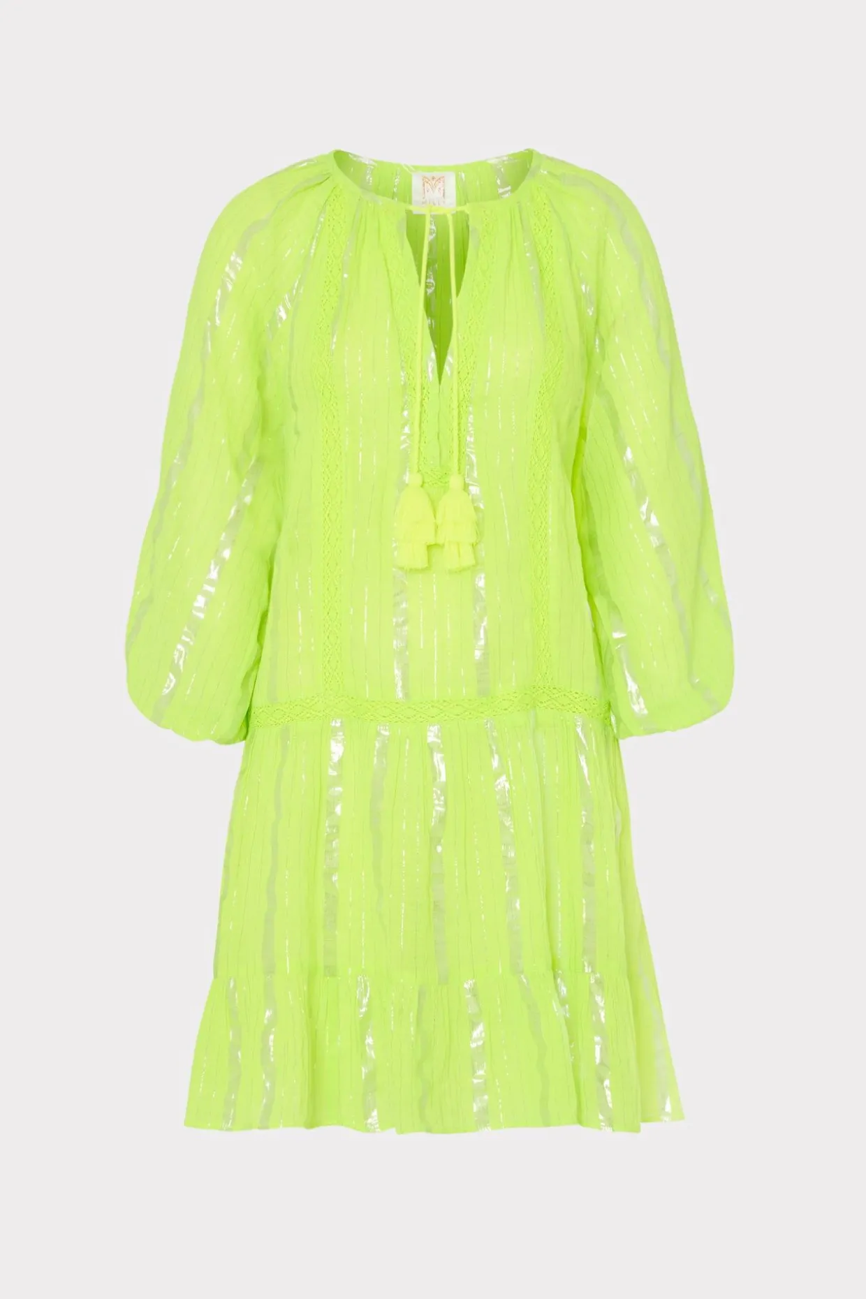 valentine_lurex_stripe_co_0-2.webp Jumpsuits & Rompers-MILLY Valentine Lurex Stripe Coverup Dress Neon Yellow