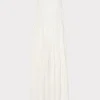 Jumpsuits & Rompers-MILLY Valeria Diamond Jacquard Coverup Dress White/Gold