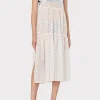 Jumpsuits & Rompers-MILLY Valeria Diamond Jacquard Coverup Dress White/Gold