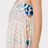 Jumpsuits & Rompers-MILLY Valeria Diamond Jacquard Coverup Dress White/Gold