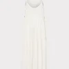 Jumpsuits & Rompers-MILLY Valeria Diamond Jacquard Coverup Dress White/Gold
