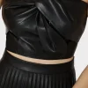 Jumpsuits & Rompers-MILLY Vegan Leather Top Black