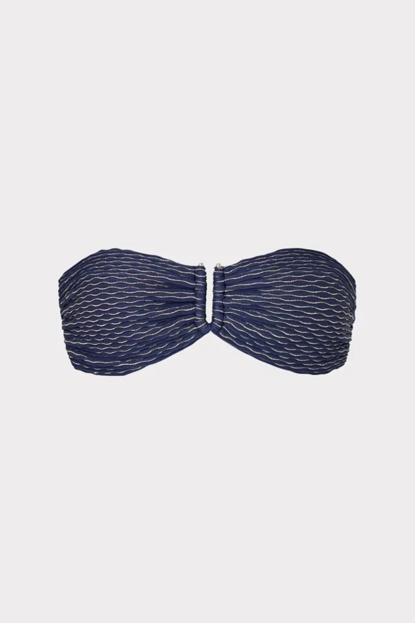 verone_texture_waves_band_0-3.webp Jumpsuits & Rompers-MILLY Verone Texture Waves Bandeau Top Navy