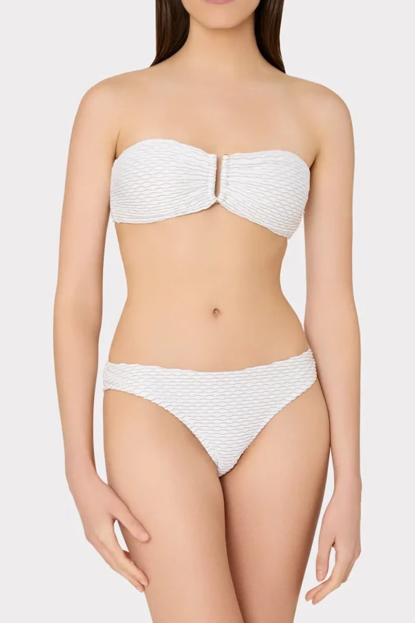 Jumpsuits & Rompers-MILLY Verone Texture Waves Bandeau Top White