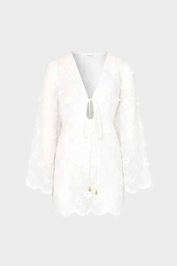 viara_d_floral_embroidery_0-1.webp Jumpsuits & Rompers-MILLY Viara 3D Floral Embroidery Coverup Dress White