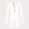 Cover-Ups-MILLY Viara 3D Floral Embroidery Coverup Dress White