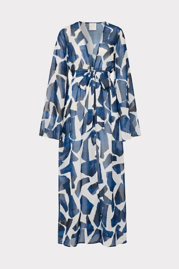 vince_ocean_puzzle_chiffo_0-1.webp Jumpsuits & Rompers-MILLY Vince Ocean Puzzle Chiffon Coverup Dress Navy Multi