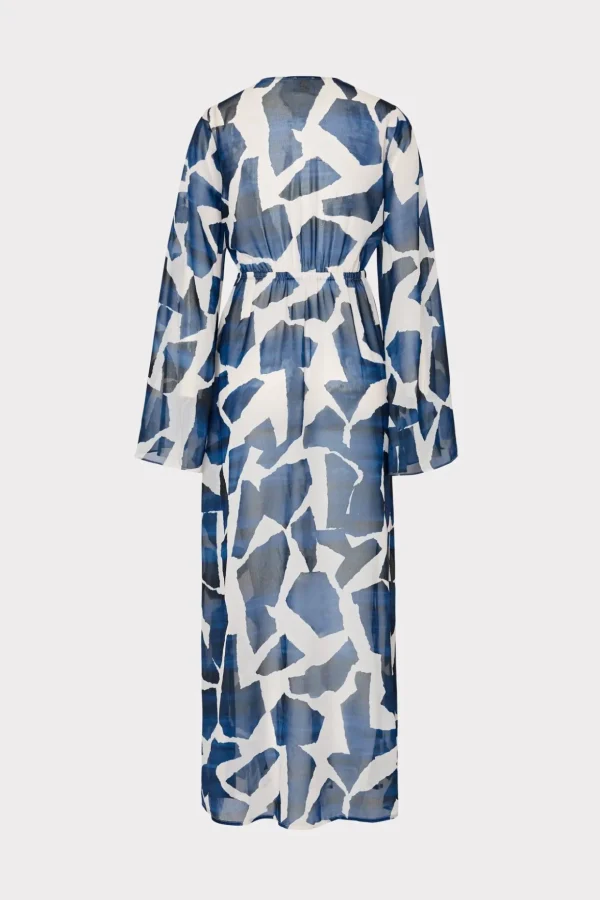 vince_ocean_puzzle_chiffo_3.webp Cover-Ups-MILLY Vince Ocean Puzzle Chiffon Coverup Dress Navy Multi