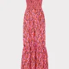viona_painted_chevron_cot_0-1.webp Jumpsuits & Rompers-MILLY Viona Painted Chevron Cotton Voile Dress Coral Multi