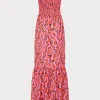 viona_painted_chevron_cot_3.webp Cover-Ups-MILLY Viona Painted Chevron Cotton Voile Dress Coral Multi