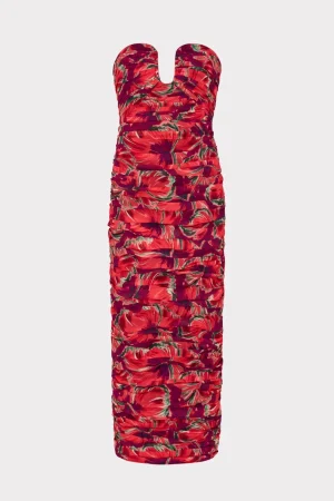 windmill_floral_chiffon_d_0-2.webp Evening Gowns-MILLY Windmill Floral Chiffon Dress Red Multi