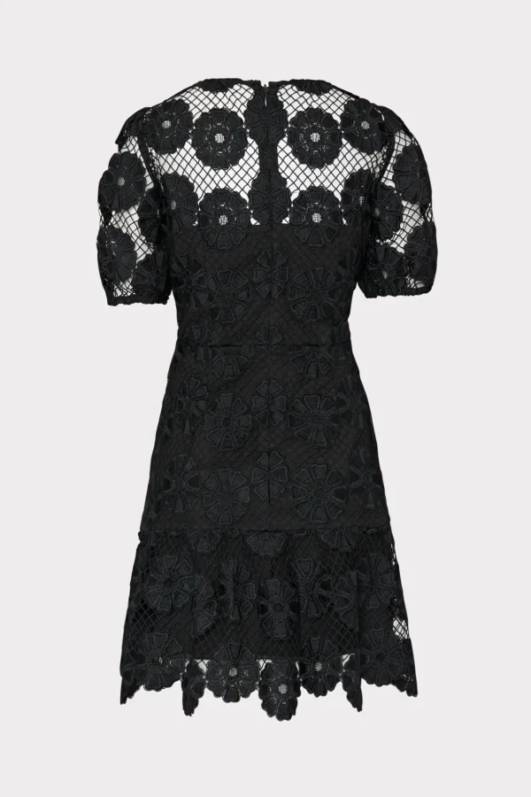 yasmin_daisy_lace_dress_3-3.webp Mini Dresses-MILLY Yasmin Daisy Lace Dress Black