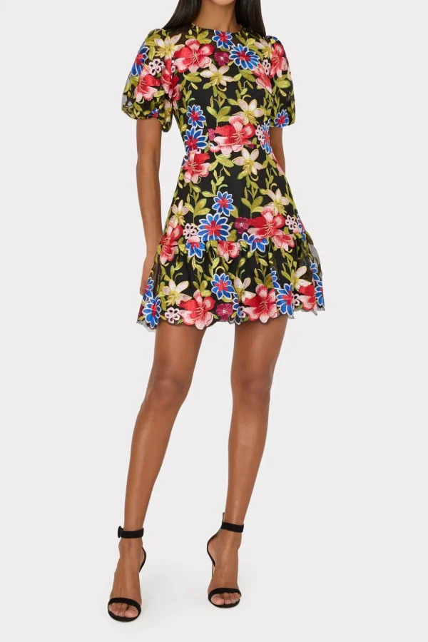 yasmin_floral_embroidery__1.webp Jumpsuits & Rompers-MILLY Yasmin Floral Embroidery Dress Red Multi