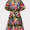 yasmin_floral_embroidery__3.webp Jumpsuits & Rompers-MILLY Yasmin Floral Embroidery Dress Red Multi