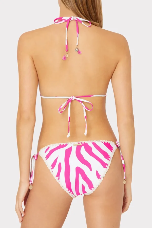 Bikinis-MILLY Zebra Bikini Bottom Milly Pink/Ecru
