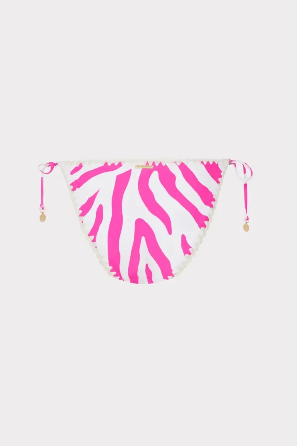 Bikinis-MILLY Zebra Bikini Bottom Milly Pink/Ecru