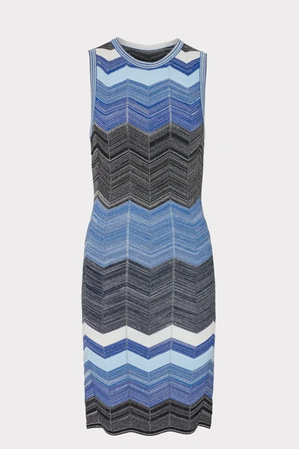 zig_zag_knit_mini_dress_0.webp Jumpsuits & Rompers-MILLY Zig Zag Knit Mini Dress Navy Multi