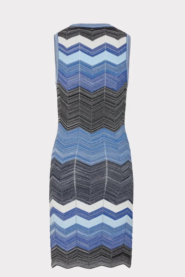 zig_zag_knit_mini_dress_3.webp Jumpsuits & Rompers-MILLY Zig Zag Knit Mini Dress Navy Multi